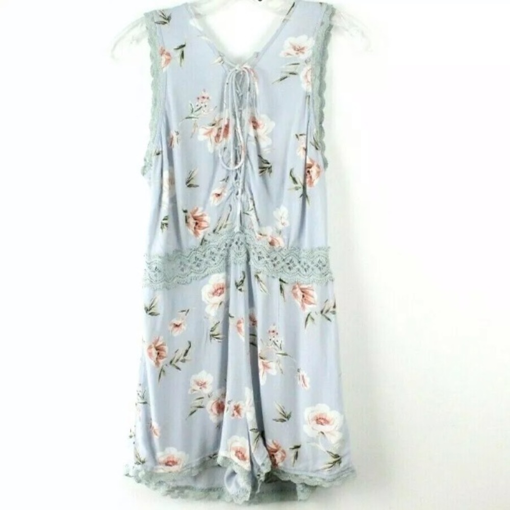 Kendall & Kylie baby blue floral romper